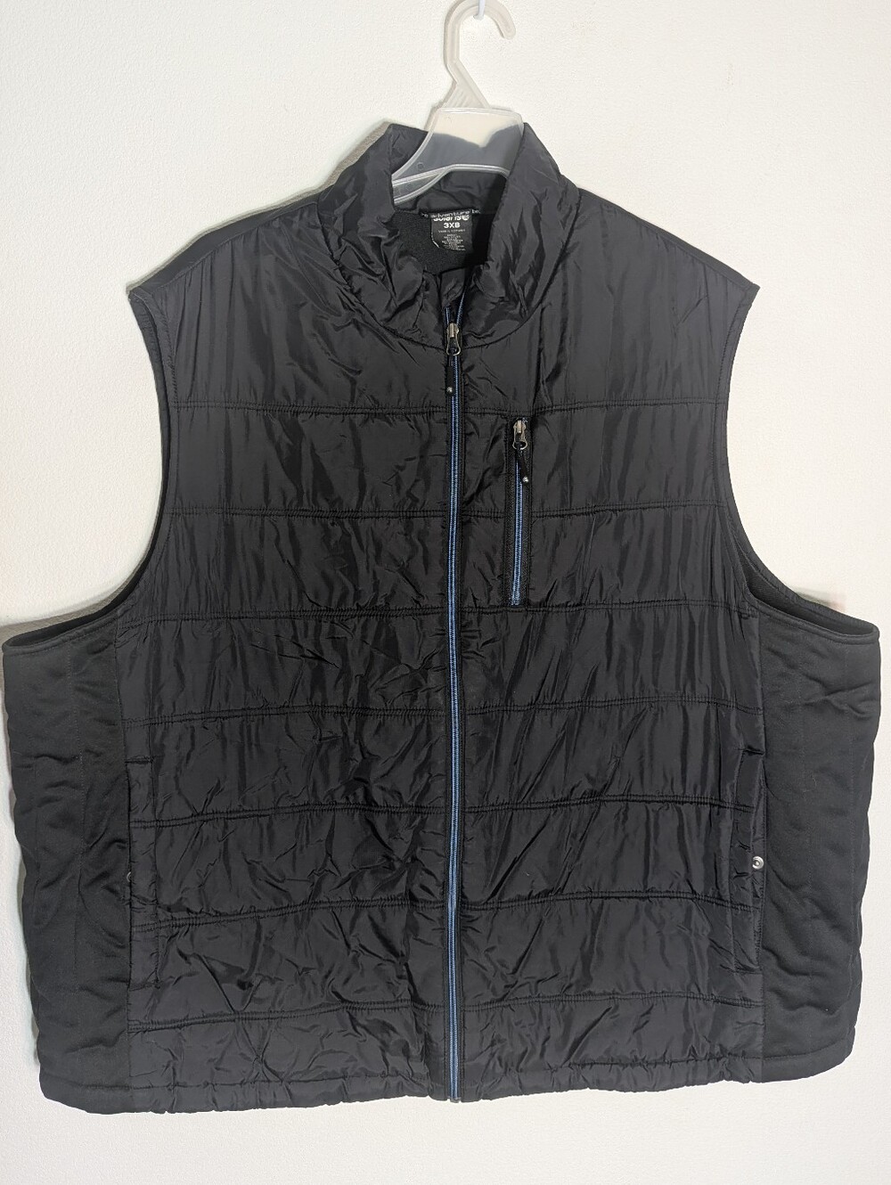 Solaris Men's Quilted Puffer Vest Black Outdoor Gorpcore Layering Big Tall 3XB